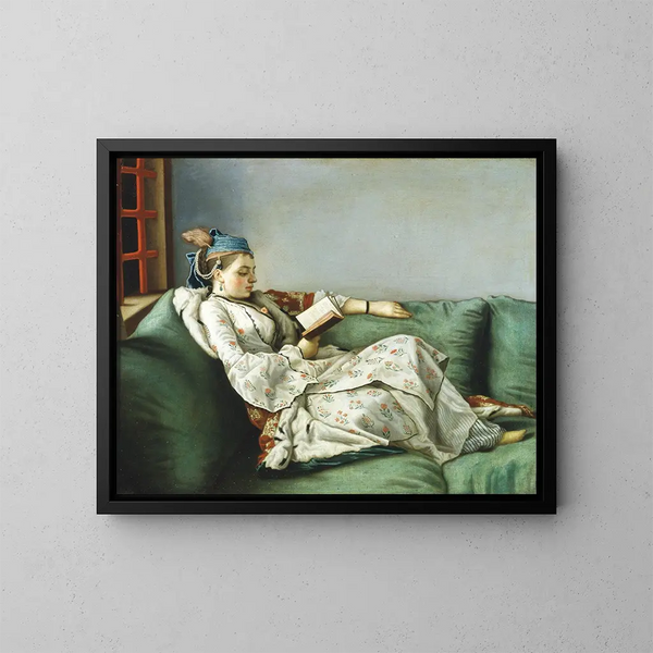 Portrait von Marie-Adélaïde von Frankreich in türkischer Kleidung - Jean-Étienne Liotard — gerahmtes Bild an der Wand