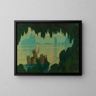 Chants sur l'eau - Jean-Francis Auburtin — gerahmtes Bild an der Wand