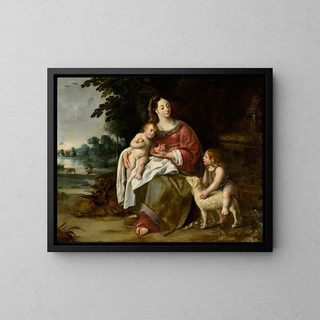 Die Heilige Familie - Jean-François Clermont — gerahmtes Bild an der Wand