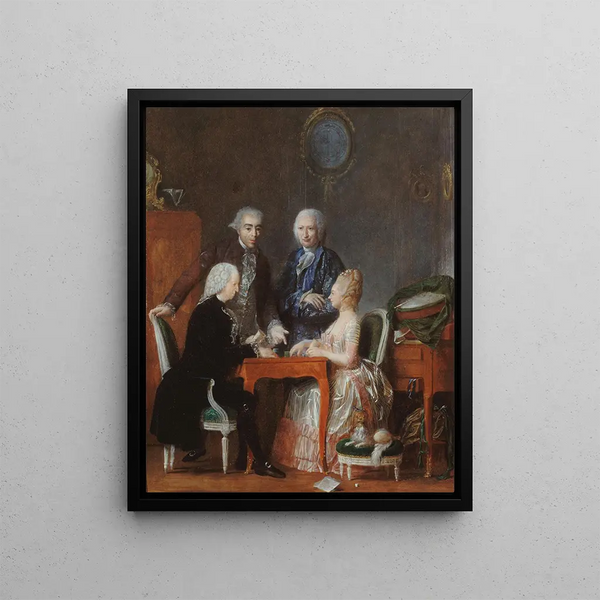 La partie de trictrac - Jean-François Garneray — gerahmtes Bild an der Wand