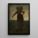 Eine normannische Milchmagd in Gréville - Jean-François Millet — gerahmtes Bild an der Wand