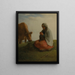 Eine Hirtin, die strickt - Jean-François Millet — gerahmtes Bild an der Wand