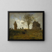 Herbstlandschaft mit einer Gänseherde - Jean-François Millet — gerahmtes Bild an der Wand