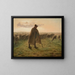 Berger, der seine Herde hütet - Jean-François Millet — gerahmtes Bild an der Wand