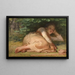 Bergère schläft im Schatten eines Eichenbusches - Jean-François Millet — gerahmtes Bild an der Wand