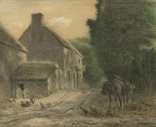 Bauernhof in Gruchy - Jean-François Millet — Ansicht des Kunstwerks