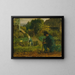 Gartenszene - Jean-François Millet — gerahmtes Bild an der Wand