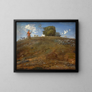 in der Auvergne - Jean-François Millet — gerahmtes Bild an der Wand