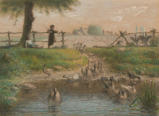 Kinder von Bauern am Gänseweiher - Jean-François Millet — Ansicht des Kunstwerks
