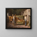 Der Bauern, die ein Kalb aus den Feldern bringen - Jean-François Millet — gerahmtes Bild an der Wand