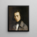 Portrait eines jungen Mannes - Jean-François Millet — gerahmtes Bild an der Wand