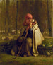Bergère sitzend - Jean-François Millet — Ansicht des Kunstwerks