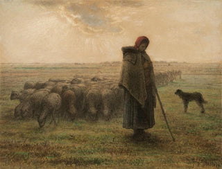 Bergère et son troupeau - Jean-François Millet — Ansicht des Kunstwerks