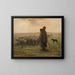 Bergère et son troupeau - Jean-François Millet — gerahmtes Bild an der Wand