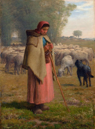 JeanFranois Millet - Young Girl Guarding Her Sheep.webp