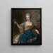 Portrait einer Dame - Jean-François de Troy — gerahmtes Bild an der Wand
