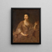 Portrait einer Frau - Jean-François de Troy — gerahmtes Bild an der Wand