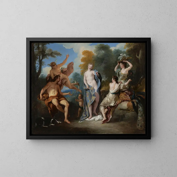 Der Urteil des Paris - Jean-François de Troy — gerahmtes Bild an der Wand