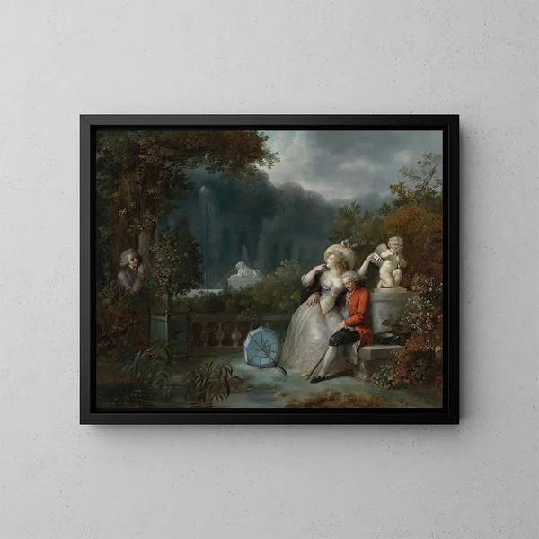 Wenn die Jungfräulichkeit schläft, wacht die Liebe - Jean-Frédéric Schall — gerahmtes Bild an der Wand