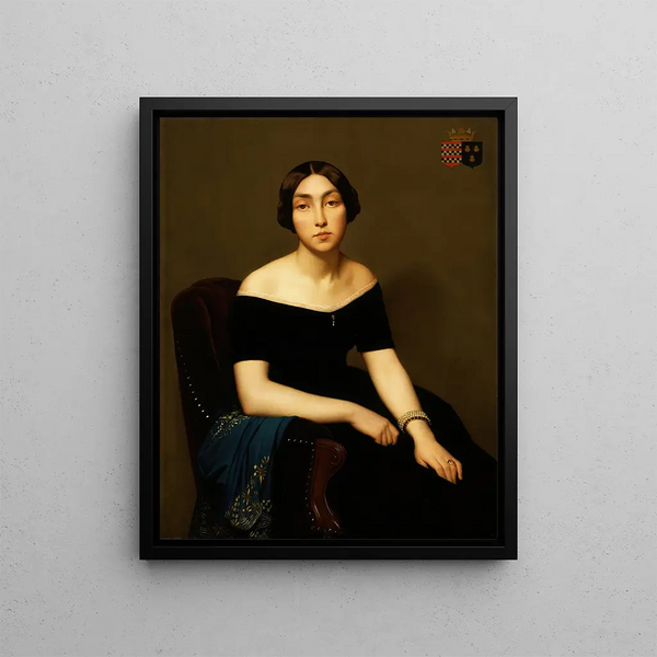 Madame Louis Antoine de Cambourg - Jean-Hippolyte Flandrin — gerahmtes Bild an der Wand