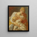 Die mütterlichen Küsse - Jean-Honoré Fragonard — gerahmtes Bild an der Wand