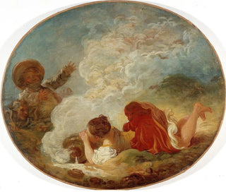 Perrette und die Milchkanne - Jean-Honoré Fragonard — Ansicht des Kunstwerks
