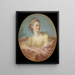 Portrait einer jungen Frau - Jean-Honoré Fragonard — gerahmtes Bild an der Wand