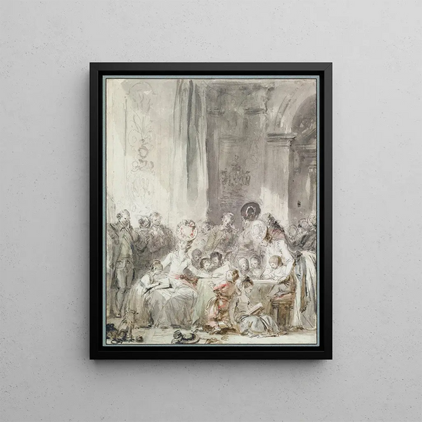 La Compétition - Jean-Honoré Fragonard — gerahmtes Bild an der Wand