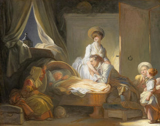 La Visite à la Crèche - Jean-Honoré Fragonard — Ansicht des Kunstwerks