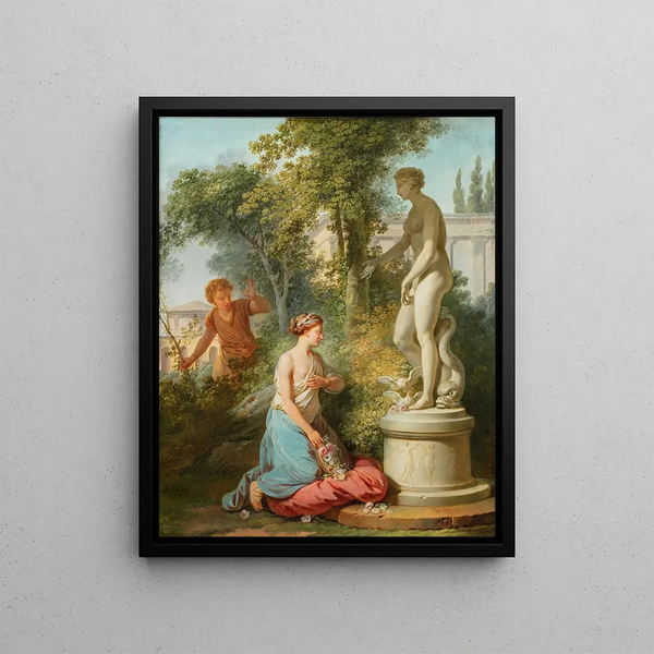 L'offrande à Vénus - Jean-Jacques-François Le Barbier — gerahmtes Bild an der Wand