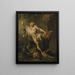 Der tragische Endkampf von Milon von Kroton - Jean-Jacques Bachelier — gerahmtes Bild an der Wand