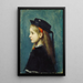 Junge elsässische Mädchen - Jean-Jacques Henner — gerahmtes Bild an der Wand