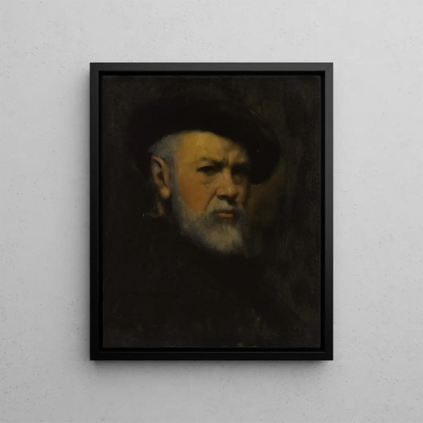 Selbstporträt - Jean-Jacques Henner — gerahmtes Bild an der Wand
