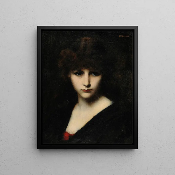 Zärtlichkeit - Jean-Jacques Henner — gerahmtes Bild an der Wand