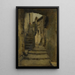Treppe in einer Gasse in Rom - Jean-Jacques Henner — gerahmtes Bild an der Wand