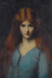 Kopf eines jungen Mädchens in blauem Kleid - Jean-Jacques Henner — Ansicht des Kunstwerks