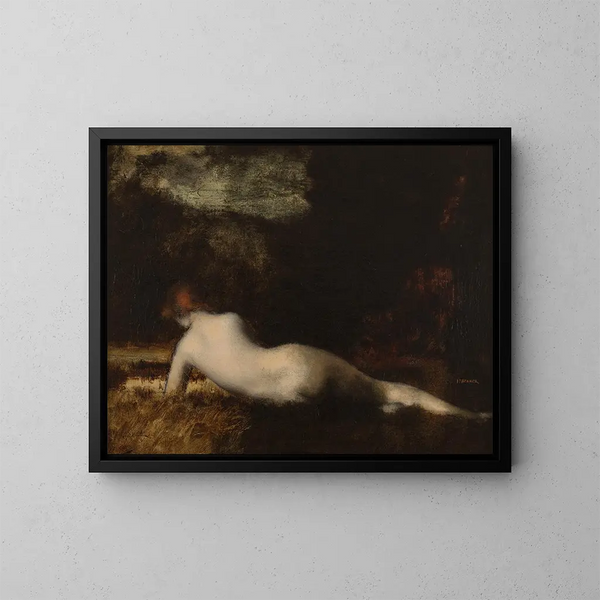 Nymphe allongée - Jean-Jacques Henner — gerahmtes Bild an der Wand