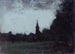 Landschaft Elsass, der Kirchturm von Bernwiller - Jean-Jacques Henner — Ansicht des Kunstwerks