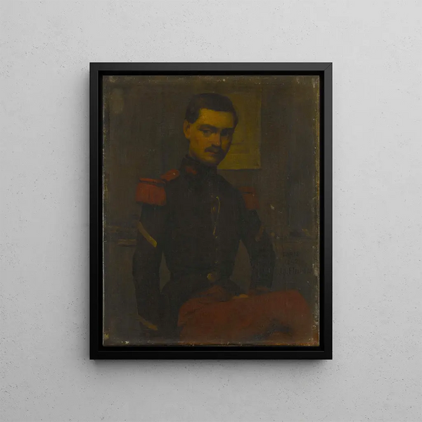 Portrait des Sergeanten Fourrier - Jean-Jacques Henner — gerahmtes Bild an der Wand