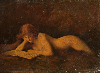 Frau liest - Jean-Jacques Henner — Ansicht des Kunstwerks