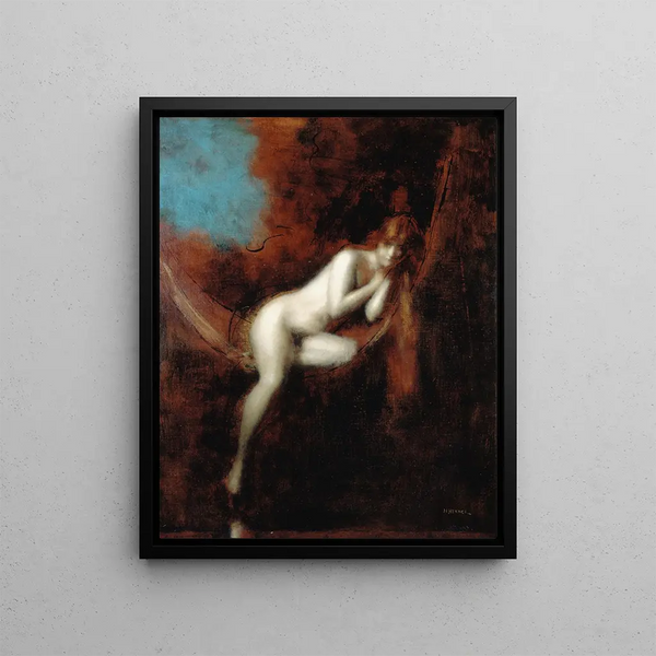 Sara die Badende - Jean-Jacques Henner — gerahmtes Bild an der Wand