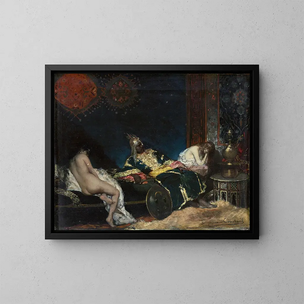 Die serbische Konkubine - Jean-Joseph Benjamin-Constant — gerahmtes Bild an der Wand