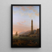 Der Leuchtturm von Genua - Jean-Joseph-Xavier Bidauld — gerahmtes Bild an der Wand