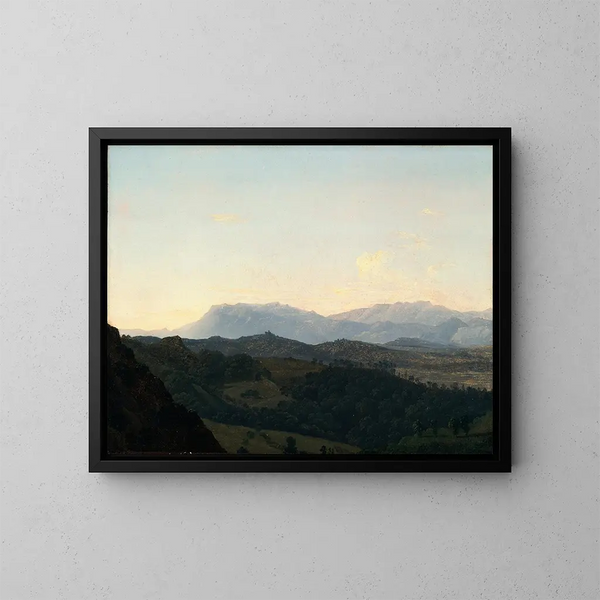 Die Sabiner Berge - Jean-Joseph-Xavier Bidauld — gerahmtes Bild an der Wand