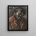 Kopf des Fischers - Jean-Julien Lemordant — gerahmtes Bild an der Wand