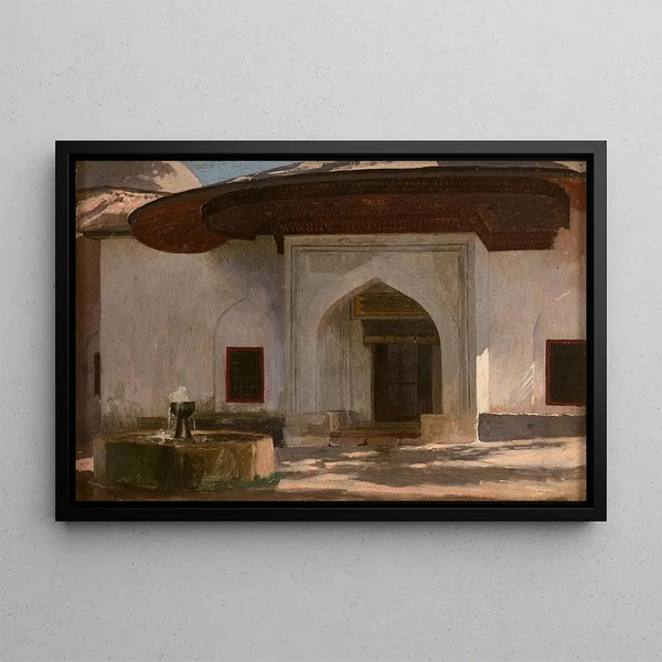 JeanLon Grme - Fontaine lentre dun monument probablement en Egypte.webp