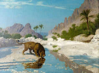 Löwe in der Wüste - Jean-Léon Gérôme — Ansicht des Kunstwerks