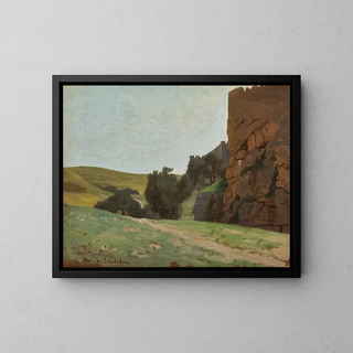 Die Mauern Jerusalems - Jean-Léon Gérôme — gerahmtes Bild an der Wand