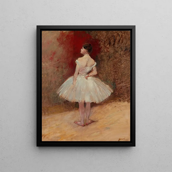Tänzerin stehend - Jean-Louis Forain — gerahmtes Bild an der Wand
