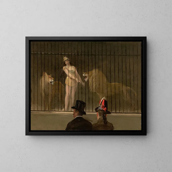 Der Löwenbändiger - Jean-Louis Forain — gerahmtes Bild an der Wand